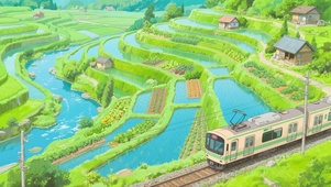 乡下梯田电车