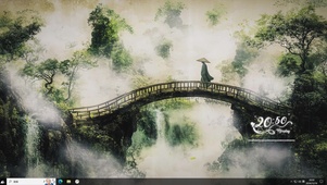 水墨山水插画-桌面主题