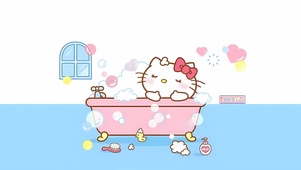 泡泡浴猫咪