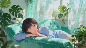 清新治愈甜美女孩