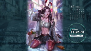 唯美街头购物兔女郎美少女