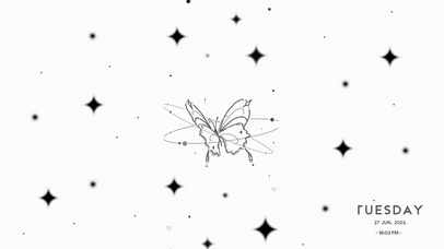 黑白蝴蝶个性壁纸