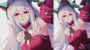 清新白发少女