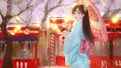 樱花下的美少女