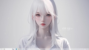 纯白眼镜女孩主题