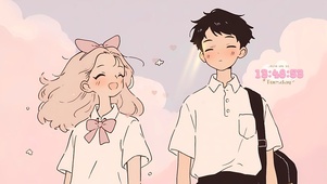 甜美热恋情侣