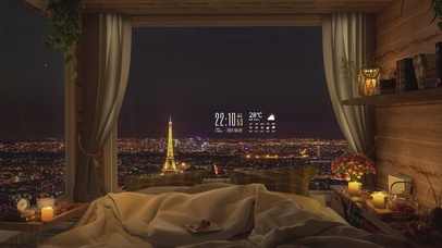 4K唯美治愈浪漫巴黎房间