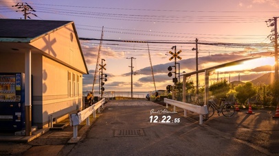 4K唯美治愈日系城市日落