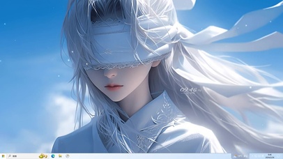 4K唯美古风蒙眼女神主题