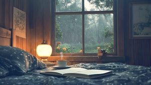 雨中森林小屋卧室