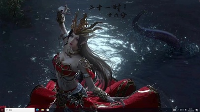 4k性感红衣美杜莎水中游