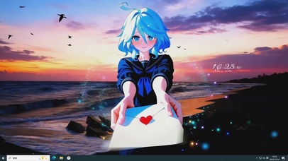 夕浪心笺的蓝影