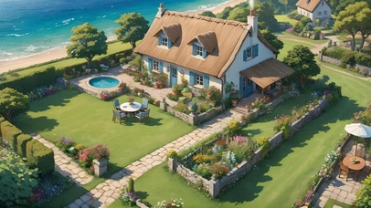 海边的花园小屋