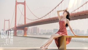 桥边的好看小姐姐