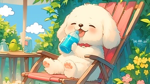 可爱阳光狗狗