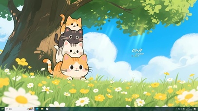  清新可爱叠叠猫