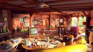午间阳光的小屋