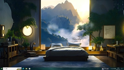 云雾鸟鸣深山醒来