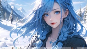 冬季滑雪女孩