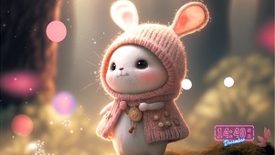 可爱粉色兔兔