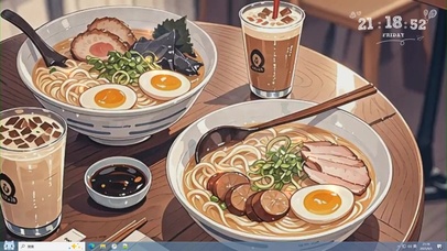 吃饭香香  喝奶茶棒