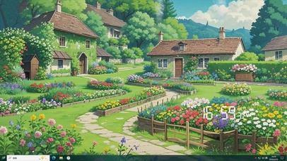 护眼绿景桌面主题