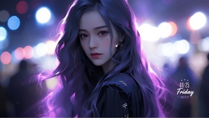 紫色逆光