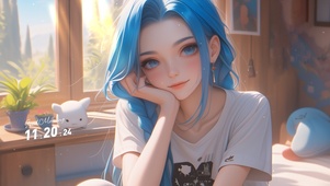 蓝发姑娘