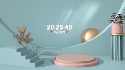 清新几何立体桌面