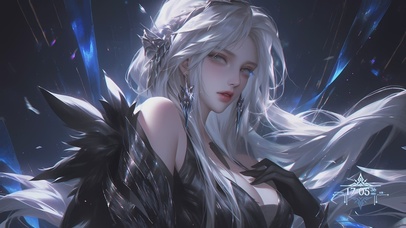 【冰雪女王】白发性感御姐