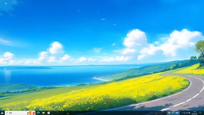 4K唯美春天油菜花海景公路主题