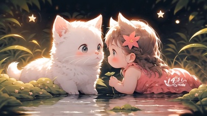 星星下遇见猫咪