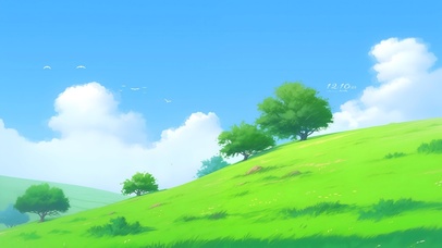 白云治愈草地