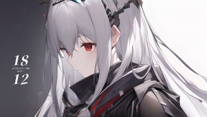 白发红瞳女神