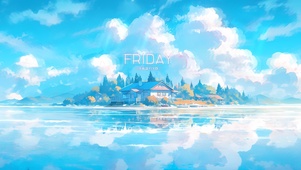 清新治愈白云小屋