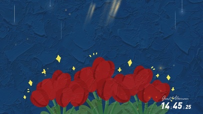 复古文艺 红色郁金香