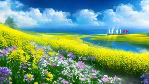 4k春天油菜花