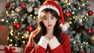 圣诞节小美女