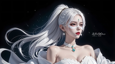 白发高马尾女孩