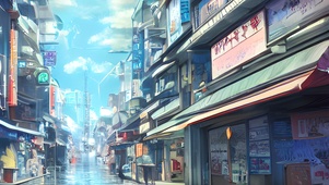 城市雨后