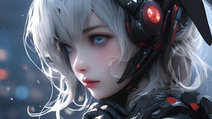 白发机甲少女