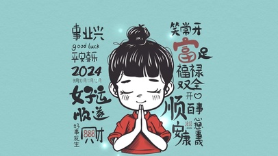 漫画2024年祈福护眼壁纸