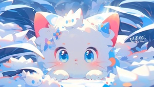 精灵小白猫