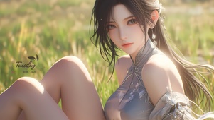 清冷气质旗袍美女