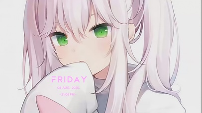 淡紫长发少女的沉思