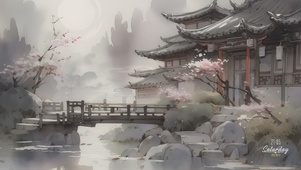 水墨庭院