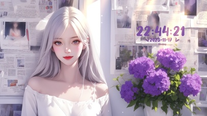 报纸风白发女神