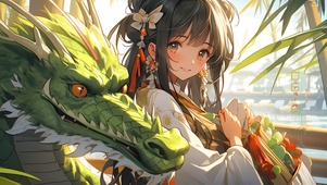 青龙竹叶少女