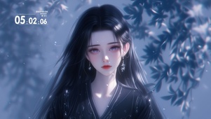 4K古风墨发少女