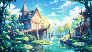治愈荷塘小屋